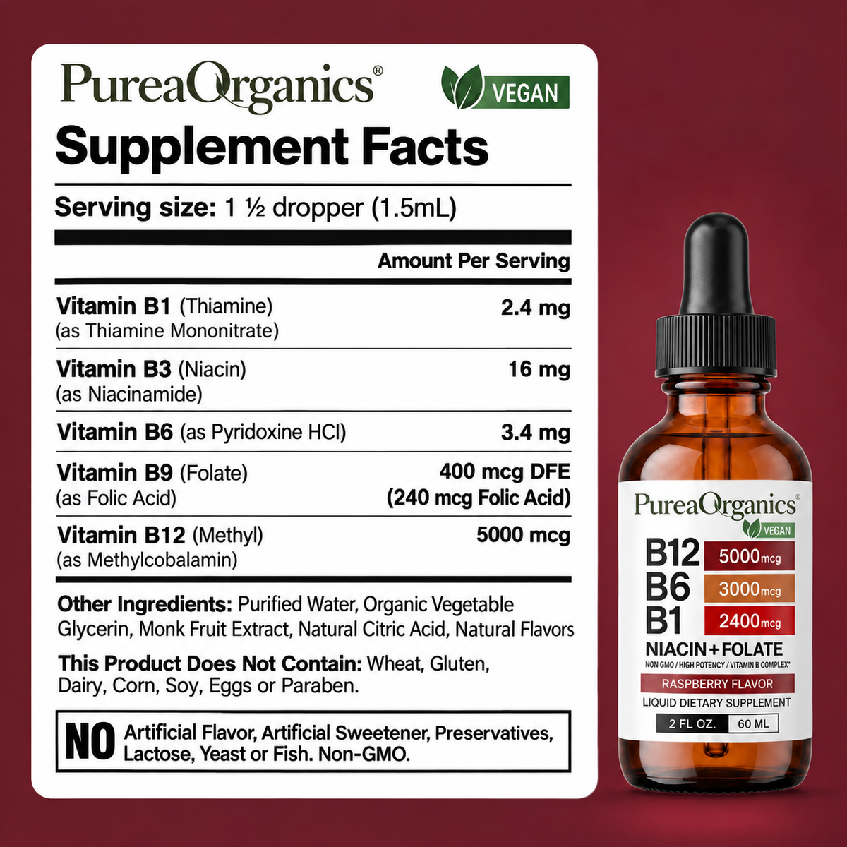 Supplement facts panel and other ingredients